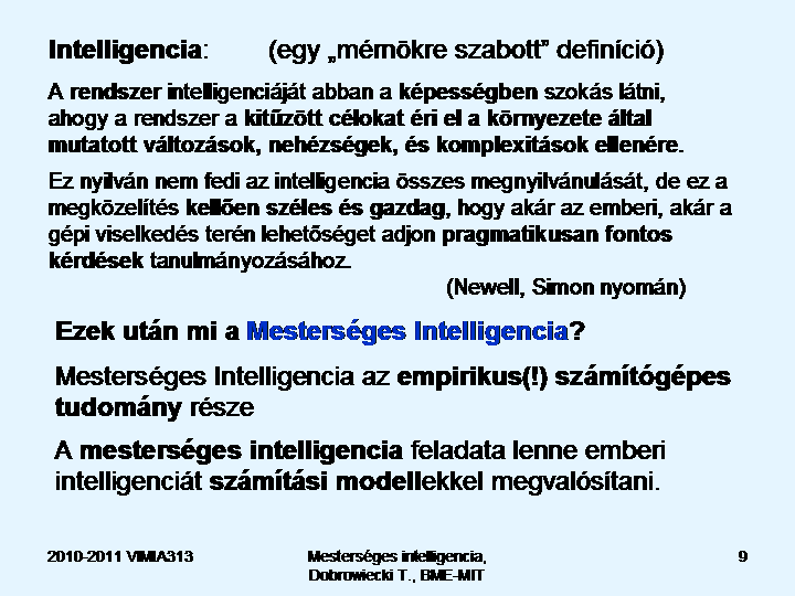 Intelligencia - mérnökül